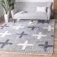 thumbnail image 1 of Unique Loom Hygge Shag Collection Area Rug - Positive (8' Square Light Gray/Gray), 1 of 7