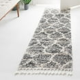 thumbnail image 1 of Unique Loom Hygge Shag Collection Area Rug - Trellis (2' 2" x 6' 1" Runner Gray/Beige), 1 of 7