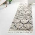 thumbnail image 1 of Unique Loom Hygge Shag Collection Area Rug - Trellis (2' 7" x 8' 2" Runner Beige/Gray), 1 of 7