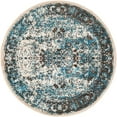 thumbnail image 1 of Unique Loom Imperial Collection Area Rug - Bosphorus (3' 3" Round Ivory and Blue/Brown), 1 of 6