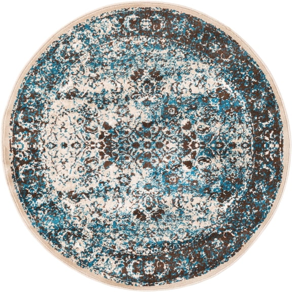 Unique Loom 3 Ft Round Rug in Ivory (3159040)