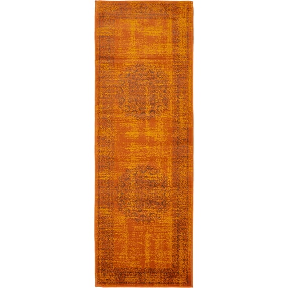 Unique Loom Imperial Collection Area Rug - Cypress (2' x 6' 1" Runner Terracotta/Brown)