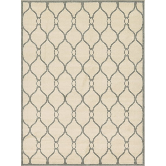 Unique Loom Indoor Rectangle Geometric Modern Area Rugs Beige, 9' 0 x 12' 0
