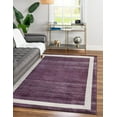 thumbnail image 1 of Unique Loom Indoor Rectangular Color Bordered Modern Area Rugs Purple/Beige, 7' 0 x 10' 0, 1 of 8