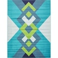 thumbnail image 1 of Unique Loom Indoor Rectangular Geometric Modern Area Rugs Blue/Green/White, 9' 0 x 12' 0, 1 of 6