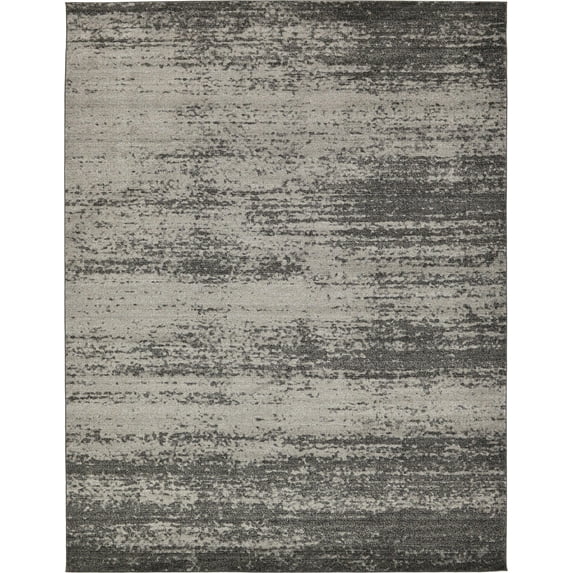 Unique Loom Indoor Rectangular Solid Print Modern Area Rugs Gray, 10' 0 x 13' 0