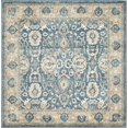 thumbnail image 1 of Unique Loom Indoor Square Color Bordered Modern Area Rugs Gray/Blue, 4' 0 x 4' 0, 1 of 3