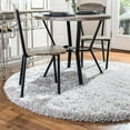 thumbnail image 1 of Unique Loom Infinity Shag Collection Area Rug - Jinko (5' 1" Round Ash), 1 of 7