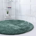thumbnail image 1 of Unique Loom Infinity Shag Collection Area Rug - Jinko (8' Round Forest Green), 1 of 7