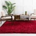 thumbnail image 1 of Unique Loom Infinity Shag Collection Area Rug - Jinko (8' Square Merlot), 1 of 6