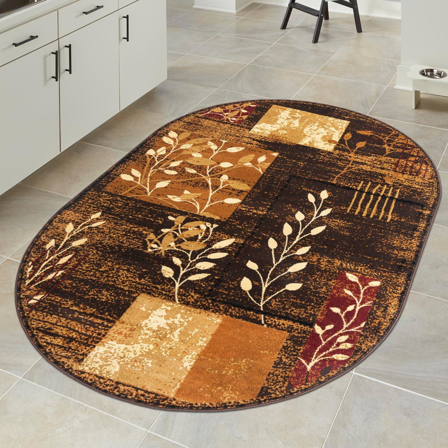 Unique Loom Cafe Collection Area Rug - Inizio (5' 3