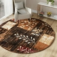 thumbnail image 1 of Unique Loom Cafe Collection Area Rug - Inizio (6' 1" Round Brown/Cream), 1 of 11