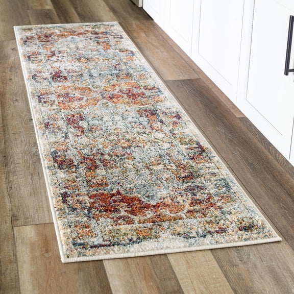 Unique Loom Isabella Collection Area Rug - Adjani (2' 7" x 10' Runner Ivory/Beige)