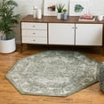 thumbnail image 1 of Unique Loom Isabella Collection Area Rug - Adjani (5' 1" Octagon Green/Ivory), 1 of 4