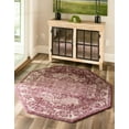 thumbnail image 1 of Unique Loom Isabella Collection Area Rug - Adjani (7' 10" Octagon Purple/Ivory), 1 of 8