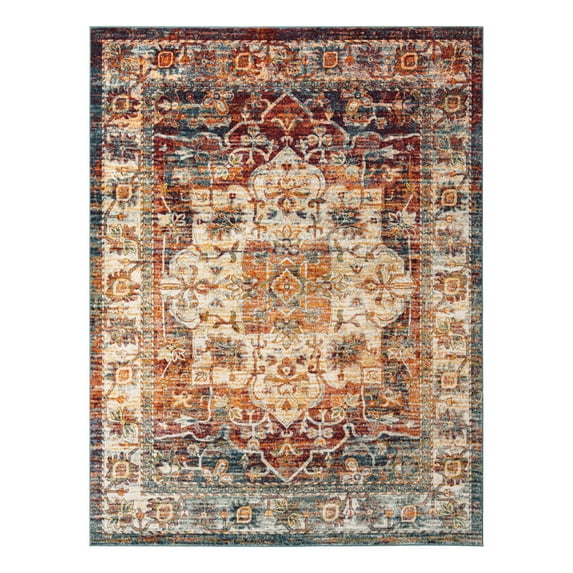 Unique Loom Isabella Collection Area Rug - Adjani (9' x 12' Rectangle Multi/Beige)