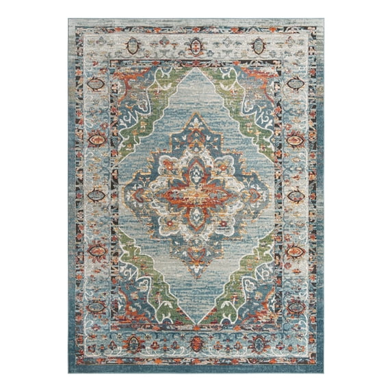 Unique Loom Isabella Collection Area Rug - Rossellini (10' x 14' 1" Rectangle Blue/Beige)