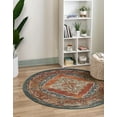 thumbnail image 1 of Unique Loom Isabella Collection Area Rug - Rossellini (3' 3" Round Rust Red/Beige), 1 of 8