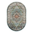 thumbnail image 1 of Unique Loom Isabella Collection Area Rug - Rossellini (4' 1" x 6' 1" Oval Blue/Beige), 1 of 7