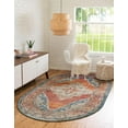 thumbnail image 1 of Unique Loom Isabella Collection Area Rug - Rossellini (4' 1" x 6' 1" Oval Rust Red/Beige), 1 of 8