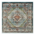 thumbnail image 1 of Unique Loom Isabella Collection Area Rug - Rossellini (5' 1" Square Blue/Beige), 1 of 8