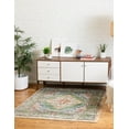 thumbnail image 1 of Unique Loom Isabella Collection Area Rug - Rossellini (5' 1" Square Green/Blue), 1 of 9