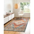 thumbnail image 1 of Unique Loom Isabella Collection Area Rug - Rossellini (5' 1" x 8' Rectangle Rust Red/Beige), 1 of 9