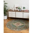 thumbnail image 1 of Unique Loom Isabella Collection Area Rug - Rossellini (7' 10" Round Green/Blue), 1 of 8