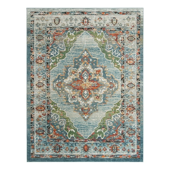 Unique Loom Isabella Collection Area Rug - Rossellini (9' x 12' Rectangle Blue/Beige)