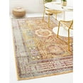 thumbnail image 1 of Unique Loom Jackson Austin Rug Gold/Burgundy 5' 1" x 8' Rectangle Border Traditional Perfect For Living Room Bed Room Dining Room Office, 1 of 7
