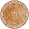 thumbnail image 1 of Unique Loom Austin Collection Area Rug - Jackson (6' 1" Round Gold/Burgundy), 1 of 6