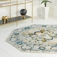 thumbnail image 1 of Unique Loom Madeline Vintage Collection Area Rug - Jackson (5' 3" Octagon Gray/Navy Blue), 1 of 7