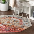 thumbnail image 1 of Unique Loom Madeline Vintage Collection Area Rug - Jackson (7' 10" Octagon Rust Red/Orange), 1 of 7