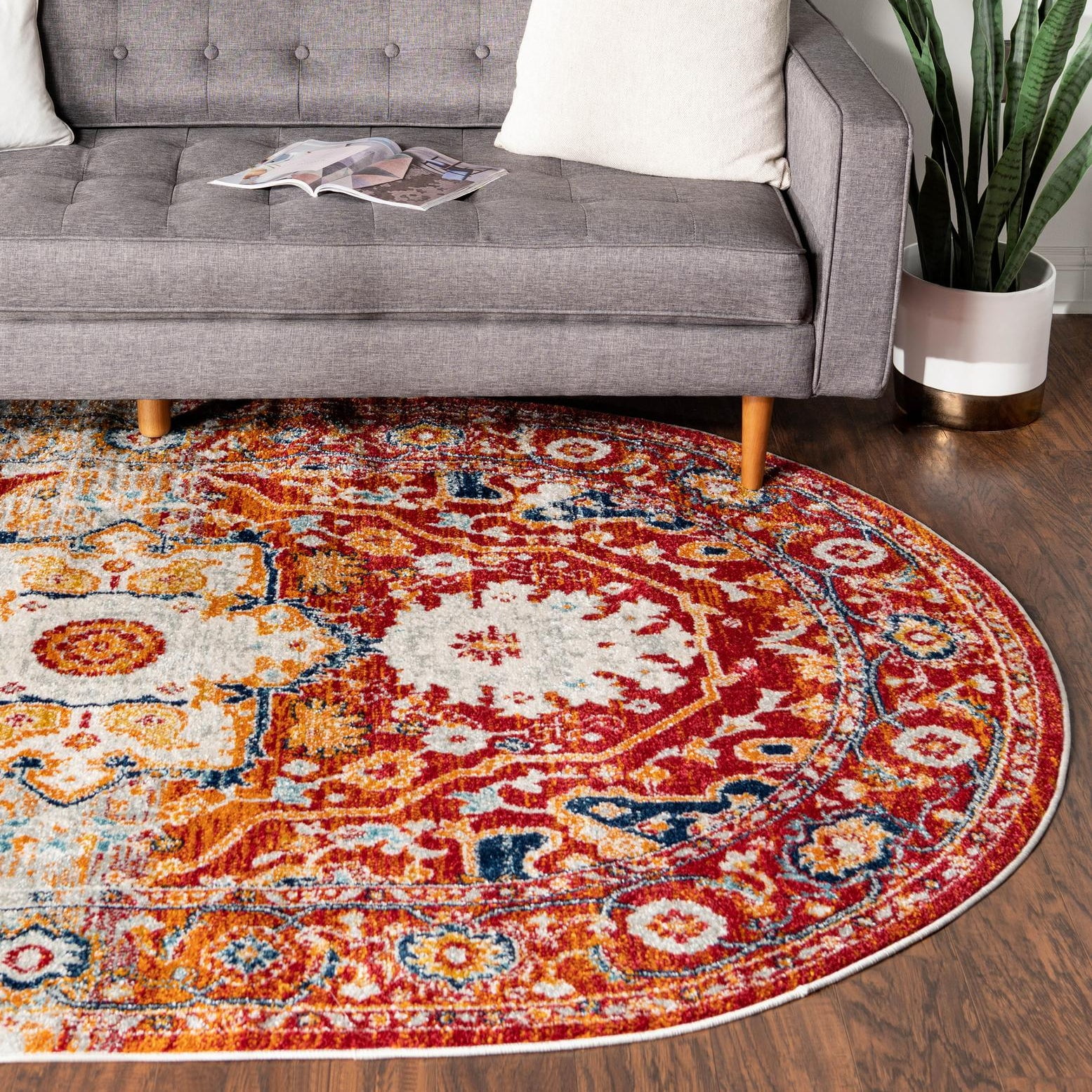 Unique Loom Madeline Vintage Collection Area Rug - Jackson (4' x 6 ...