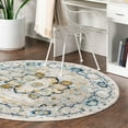 thumbnail image 1 of Unique Loom Madeline Vintage Collection Area Rug - Jackson (3' Round Gray/Navy Blue), 1 of 7
