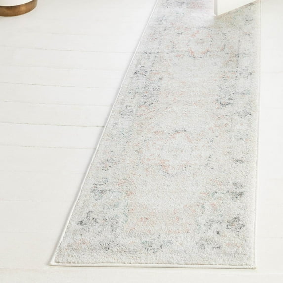 Unique Loom Madeline Vintage Collection Area Rug - Jackson (2' 11" x 16' Runner Ivory/Pink)