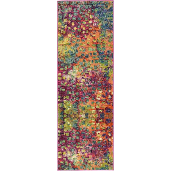 Unique Loom 2' 0 x 6' 0 Multi Ivy Barcelona Runner Rug