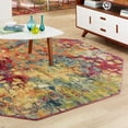 thumbnail image 1 of Unique Loom Jardin Collection Area Rug - Ivy (5' Octagon Multi/Cream), 1 of 7
