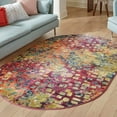 thumbnail image 1 of Unique Loom Jardin Collection Area Rug - Ivy (5' x 8' Oval Multi/Cream), 1 of 7