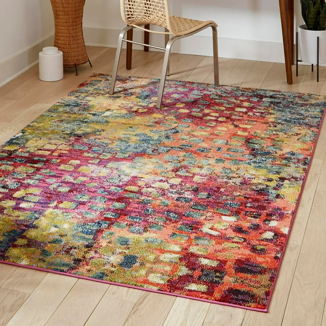 Unique Loom Jardin Collection Area Rug - Ivy (9' x 12' 2" Rectangle Multi/Cream)