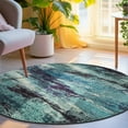 thumbnail image 1 of Unique Loom Jardin Collection Area Rug - Lilly (6' 1" Round Blue/Gray), 1 of 7