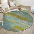thumbnail image 1 of Unique Loom Jardin Collection Area Rug - Lilly (6' 1" Round Turquoise/Gray), 1 of 7