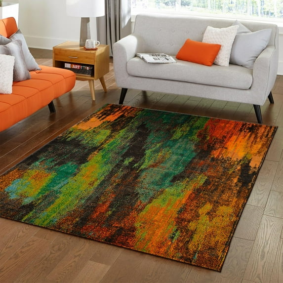 Unique Loom Jardin Collection Area Rug - Lilly (6' 1" x 9' Rectangle Multi/Beige)