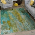 thumbnail image 1 of Unique Loom Jardin Collection Area Rug - Lilly (6' 1" x 9' Rectangle Turquoise/Gray), 1 of 7