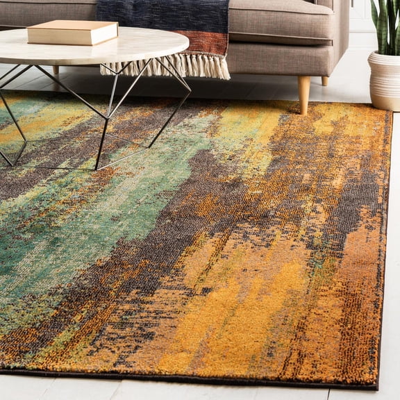 Unique Loom Jardin Collection Area Rug - Lilly (8' Square Multi/Beige)