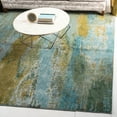 thumbnail image 1 of Unique Loom Jardin Collection Area Rug - Lilly (8' Square Turquoise/Gray), 1 of 7