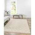 thumbnail image 1 of Jill Zarin Dorset English Manor Rug Vanilla Bean/Ivory 9' x 12' Rectangle Hand Made Geometric Modern Flatweave Perfect For Living Room Bed Room Dining Room Office, 1 of 5