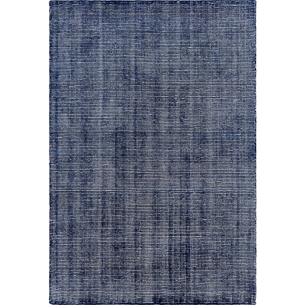 Blueberry Hand-Knotted Wool Indoor Area Rug 4'1" x 6'1"