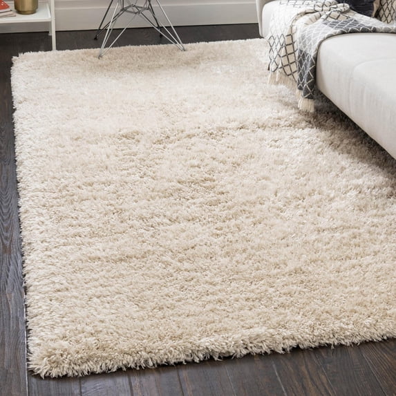Unique Loom Infinity Shag Collection Area Rug - Jinko (10' x 13' 1" Rectangle Linen)