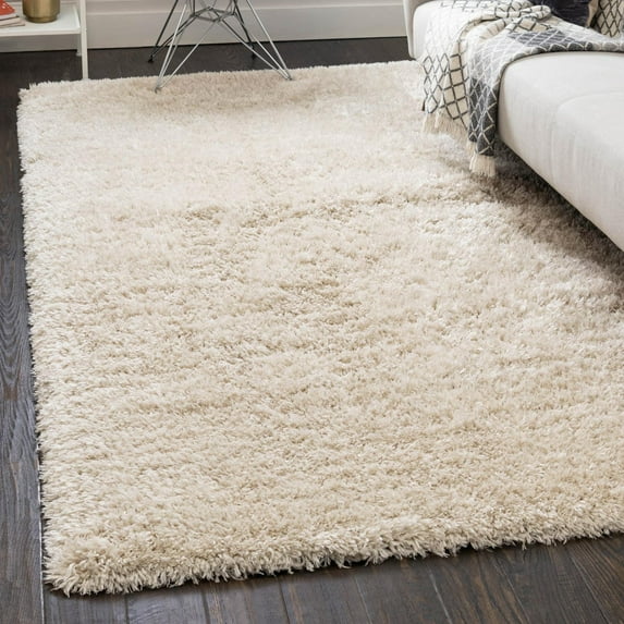 Unique Loom Infinity Shag Collection Area Rug - Jinko (2' x 3' Rectangle Linen)